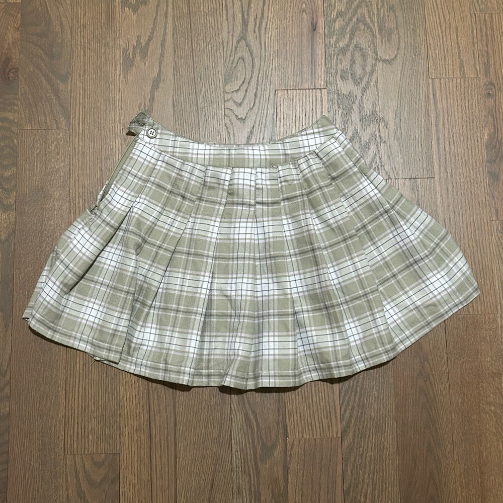 Forever 21 Green Patterned Mini Tennis Skirt Size XS